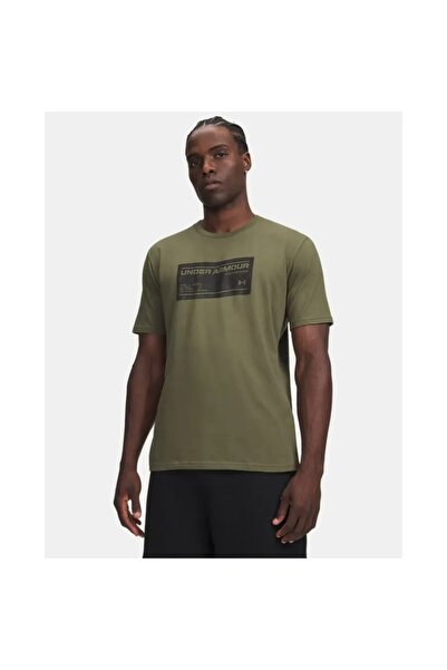 Under Armour Ua m Box Wm Label Ss Men's T-Shirt 6017350-390 Marine Od Green /...