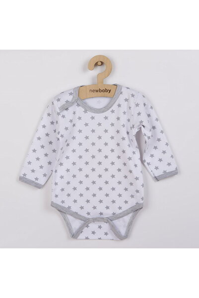 NEWBABY Βρεφικό κορμάκι Νέο Μωρό Κλασικό II γκρι με αστέρια, μέγεθος 86 (12-1...