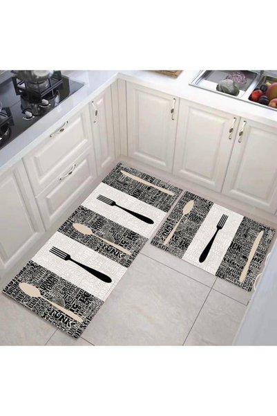 odjas Set 2 Covoare bucatarie antiderapante 50x60 cm + 50x120 cm,