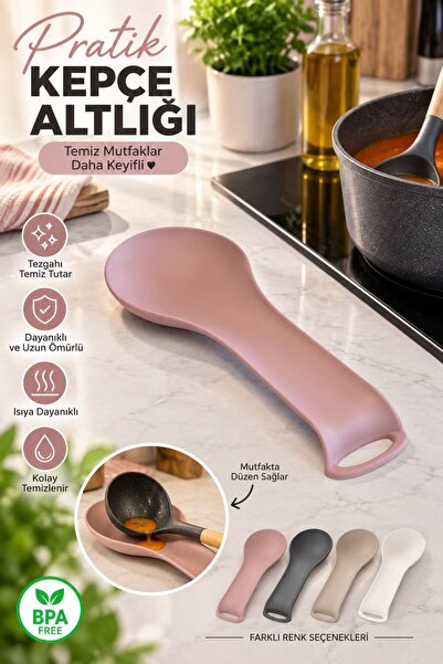 Funny Life Heat-Resistant Plastic Ladle Mat – Bpa Free Spoon and Serving Uten...