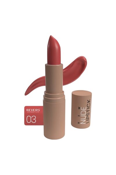 Revers Ruj de buze Revers, New Nude Lipstick 03, bej rose satinat, 4 g