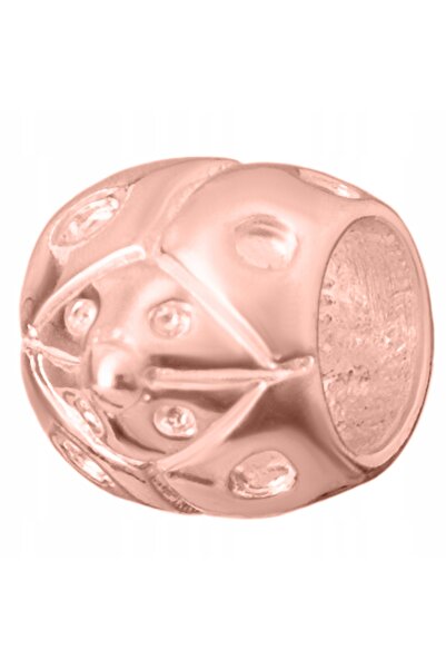 Larezo Charm Talisman, Gărgăriță Sferă Zirconiu, Aur Roz, Argint 925