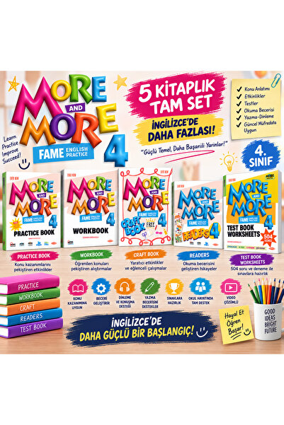 Kurmay Yayınları More And More 4. Sınıf İngilizce Öğrenme Seti 2026-2027 – 5 ...