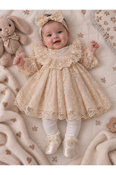 Pugi Baby Baby Girl Evening Dress Mevlüt Dress 4021