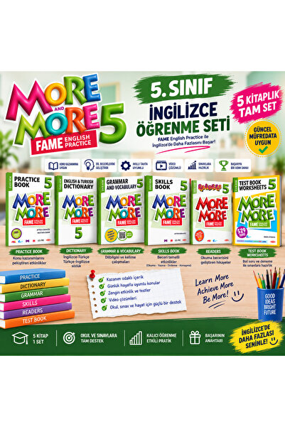 Kurmay Yayınları More And More 5. Sınıf İngilizce Öğrenme Seti – 5 Kitap Tam ...