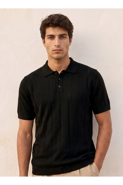 FAV Basics Textured Polo T-shirt