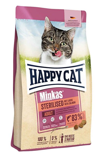 Happy Cat Minkas Sterilised Salmon Kedi Maması 10 kg