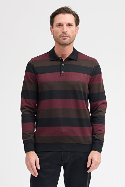 ENQUE Erkek Polo Yaka Uzun Kol Sweatshirt