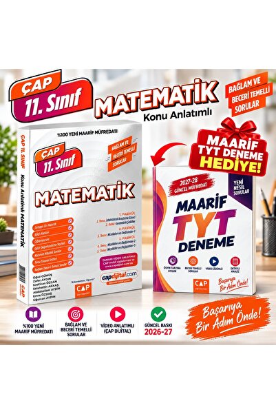 Çap Yayınları 2027 11 Sınıf Matematik Soru Fasikül Seti-Maarif Tyt Deneme Hed...