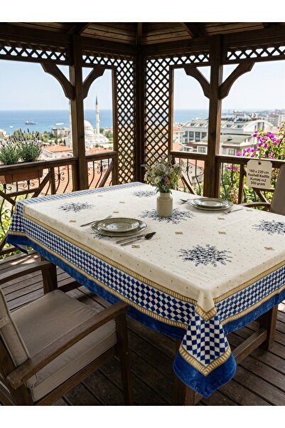 Home Pure Luxury Velvet Tablecloth 160X220 cm - Stain-Resistant Wipeable Rasc...
