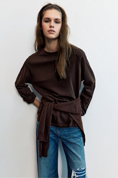 Pull & Bear Oversize uzun kollu tişört