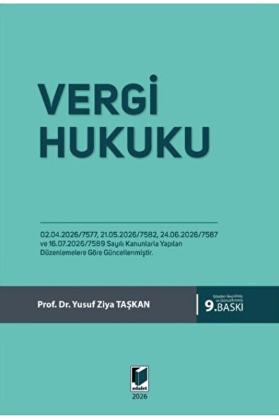 Adalet Yayınevi Vergi Hukuku / Yusuf Ziya Taşkan / / 9786253230111