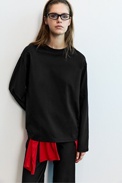 Pull & Bear Oversize uzun kollu tişört