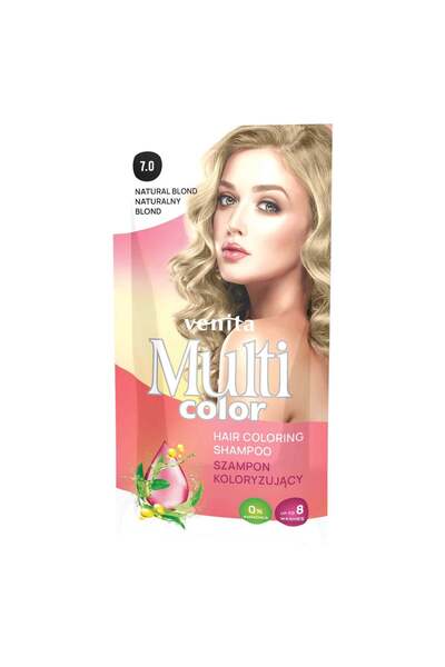VENİTA Sampon Colorant si Nuantator, Multicolor, Venita, 7.0 Blond, 40g