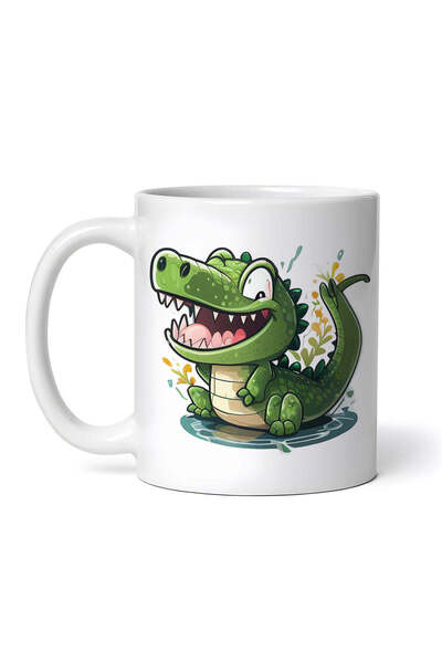 INOVATIX Personalized white mug, Alan the Crocodile, INOVATIX®. 330ml