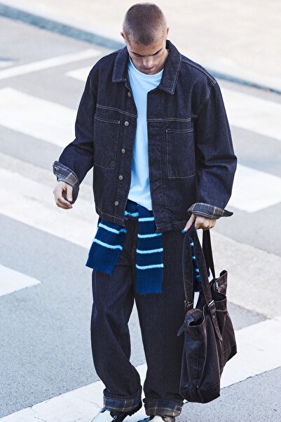 Pull & Bear Cepli denim ceket