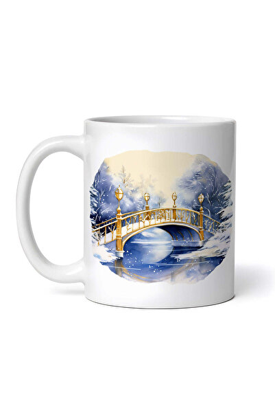 INOVATIX Personalized white mug, The Bridge in the Forest, INOVATIX®. 330ml