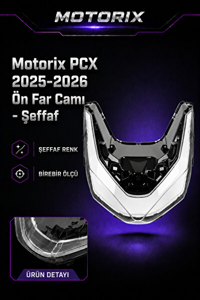 Motorix PCX 2025-2026 Ön Far Camı - Şeffaf