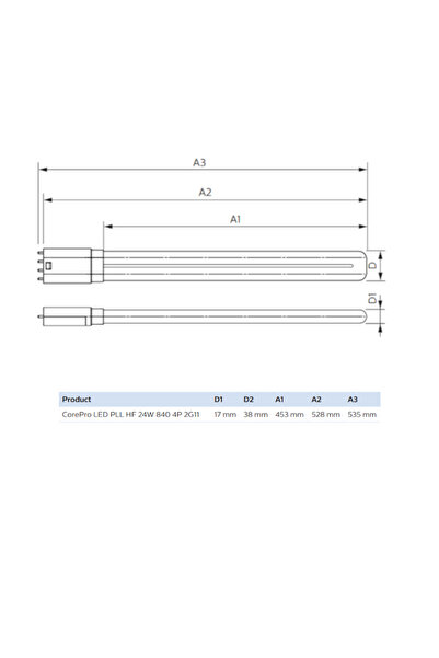 Philips Bec LED Corepro PL-L HF 24W/840/4P (PL-L 55W) 24W 3400Lm 2G11 4000K HF