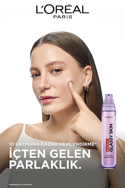 L'Oreal Paris Işıltılı Nemlnedirici Revitalift Filler Glassy Skin Cam Cilt Etkili Krem + 902 Glotion Set
