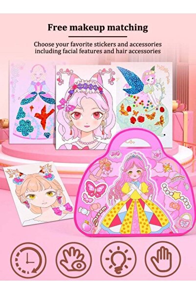 Joudiplay Paper Makeup DIY Girls Toy Kit, Paper Craft Kits, Art Craft Activit...