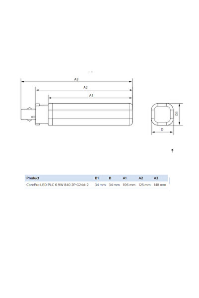 Philips Bec Led Corepro PL-C 6.9W/840/2P (PL-C 18W) 6.9W G24d-2 770Lm 4000K E...
