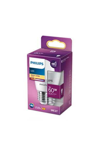 Philips Bec LED Luster 7W / 60W E27 P48 806Lm 2700K
