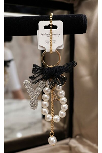HOŞGÖR ACCESSORIES Μπρελόκ με λεπτομέρειες από πέτρα ζιργκόν, μαργαριτάρι και...