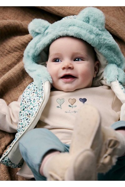 MAYORAL Winter Season Baby Girl Newborn 3-Piece Vest Set - Green