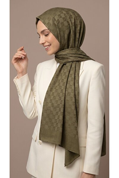 LuvenSara Jacquard Square Monogram Shawl