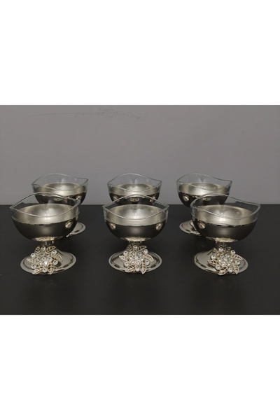 PARILTI HOME COLLECTİON Σετ 6 τεμαχίων Στρογγυλά Κυματιστά Μπολ Παρουσίασης Π...