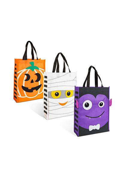 Alista Home Pungă de bomboane de Halloween, decorațiuni din pâslă, 40 x 30 cm...