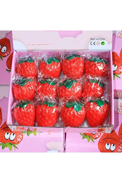 vattara Çilek Squishy Sulu Model Cıvık Ses Çıkartan Çilek Sukuşi Stres Oyuncağı 1 Adet Gönderilecektir