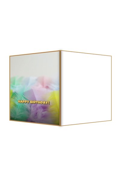 OEM Felicitare Aniversare Pene Luminoase Colorate, Format Pliat 13.3x19.4 cm,...
