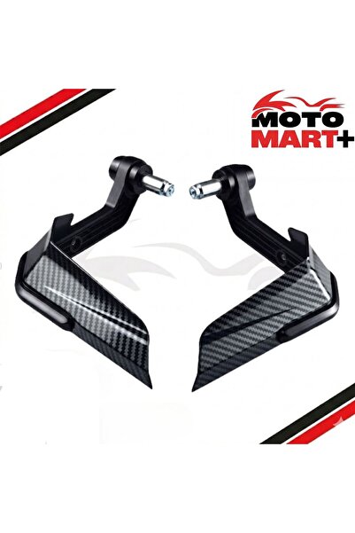 motomart+ Honda Forza 250 Rüzgarlıklı Manet Koruma Karbon Desenli Siyah Mkt1180