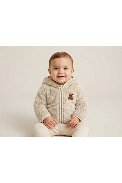 Melay Kids Store Peluş bebek ceketi 6-24 ay fermuarlı