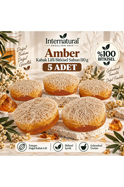 Dermolive Internatural Amber Pumpkin Fiber Herbal Soap 5-Pack (5 X 110 g)