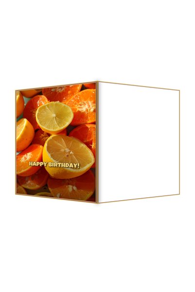 OEM Felicitare Aniversare Felie de Fructe Citrice Suculente, Design Vesperal,...