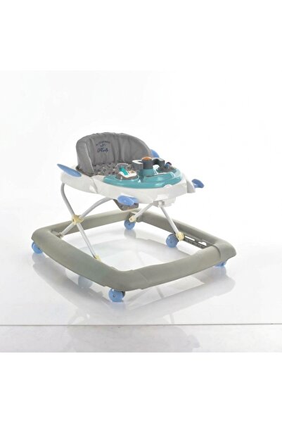 Al Fajr Babys مشاية أطفال تفاعلية قابلة للطي مع ارتفاع قابل للتعديل، وعجلة قي...
