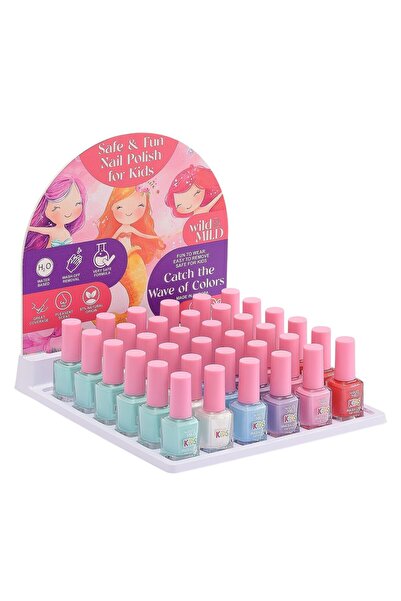 Wild & Mild Set 36 bucati lac unghii Kids Catch the Wave of Colors, Water-Bas...
