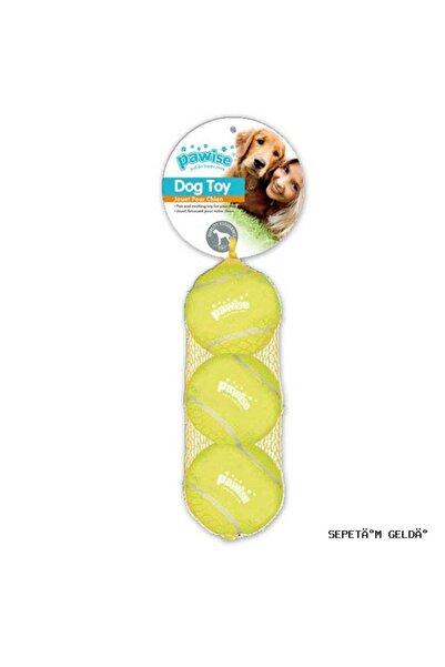Pawise Spt-Gld Tennis Ball with Sound 19.5 cm (202444) 3 Pieces