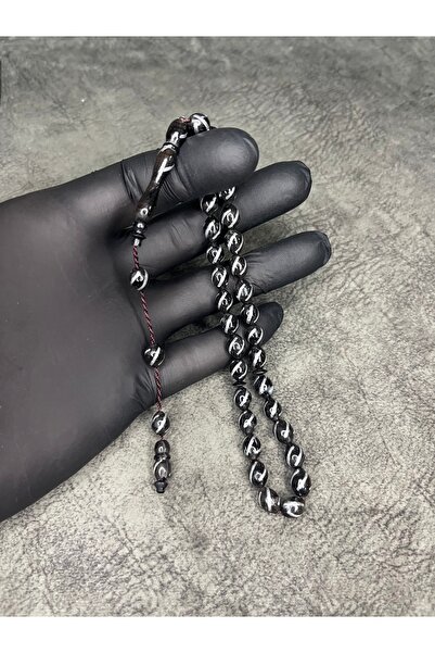 Mos Tespih Systematic High-Quality Embroidered Natural Kuka Prayer Beads