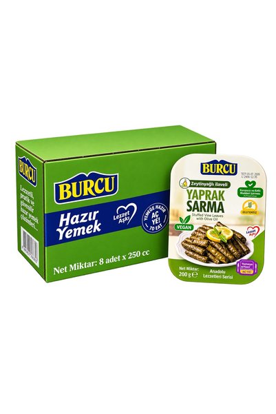 BURCU Zeytinyağlı Yaprak Sarma 200 gr x 8 li Kutu