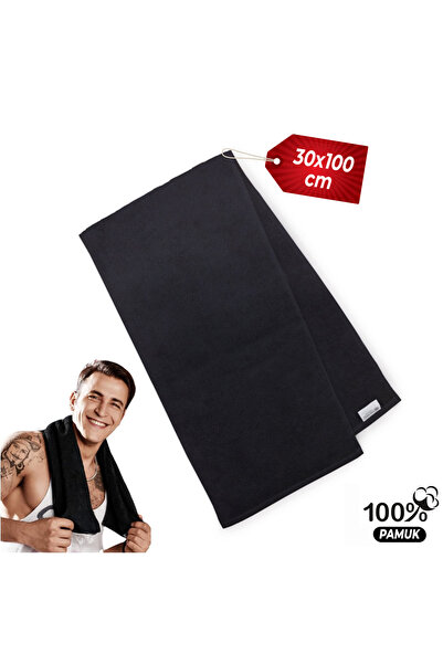 Wonkey Pamuk Sporcu Havlusu 30x100 cm, İnce Uzun Pamuklu Fitness Havlusu, Spo...