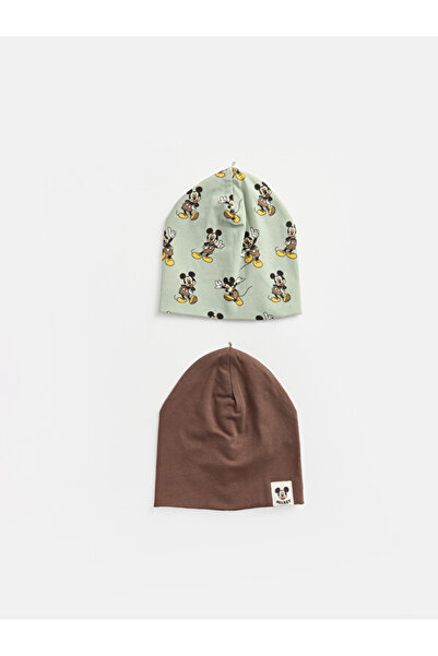 LC Waikiki Rmz Gi̇yi̇m Farkiyla Anime Character Printed Baby Boy Beanie 2-Pack