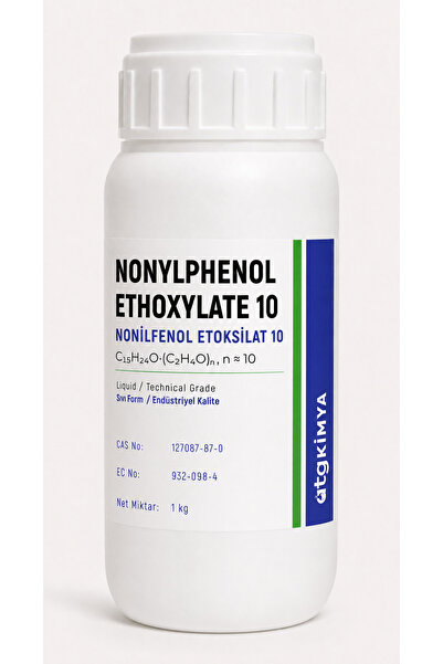 Nonilfenol Etoksilat 10 – NP10 Teknik Kalite Sıvı Hammadde 1 kg