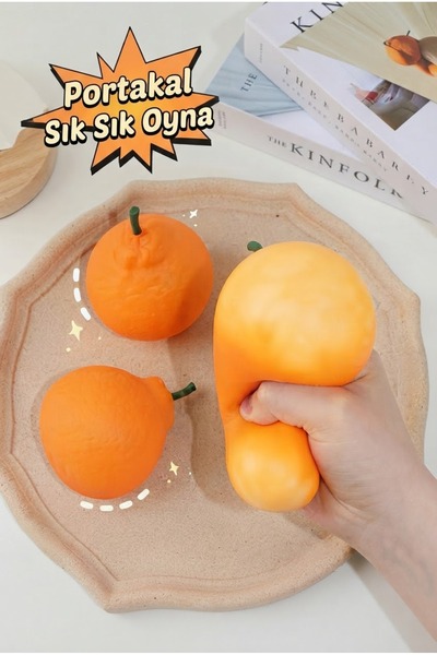 vattara Portakal Squishy İçi Sulu Vıcık Ses Çıkartan Portakal Sukuşi Stres Oyuncağı 1 Adet Gönderilecektir