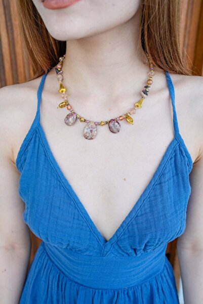 Miss Boheme Lilac Drop Necklace