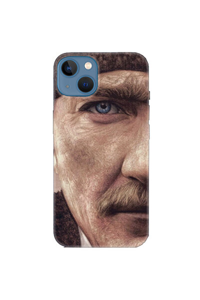 TeknoBAstore İphone 13 Ve 14 Uyumlu Atatürk Potre Görselli Telefon Kılıfı