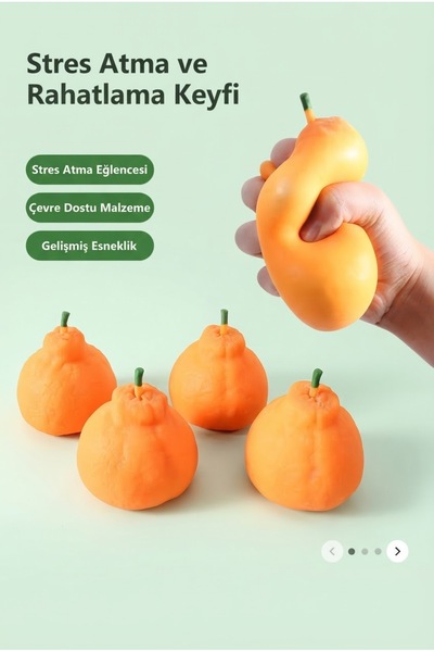 vattara Portakal Squishy İçi Sulu Vıcık Ses Çıkartan Portakal Sukuşi Stres Oyuncağı 1 Adet Gönderilecektir